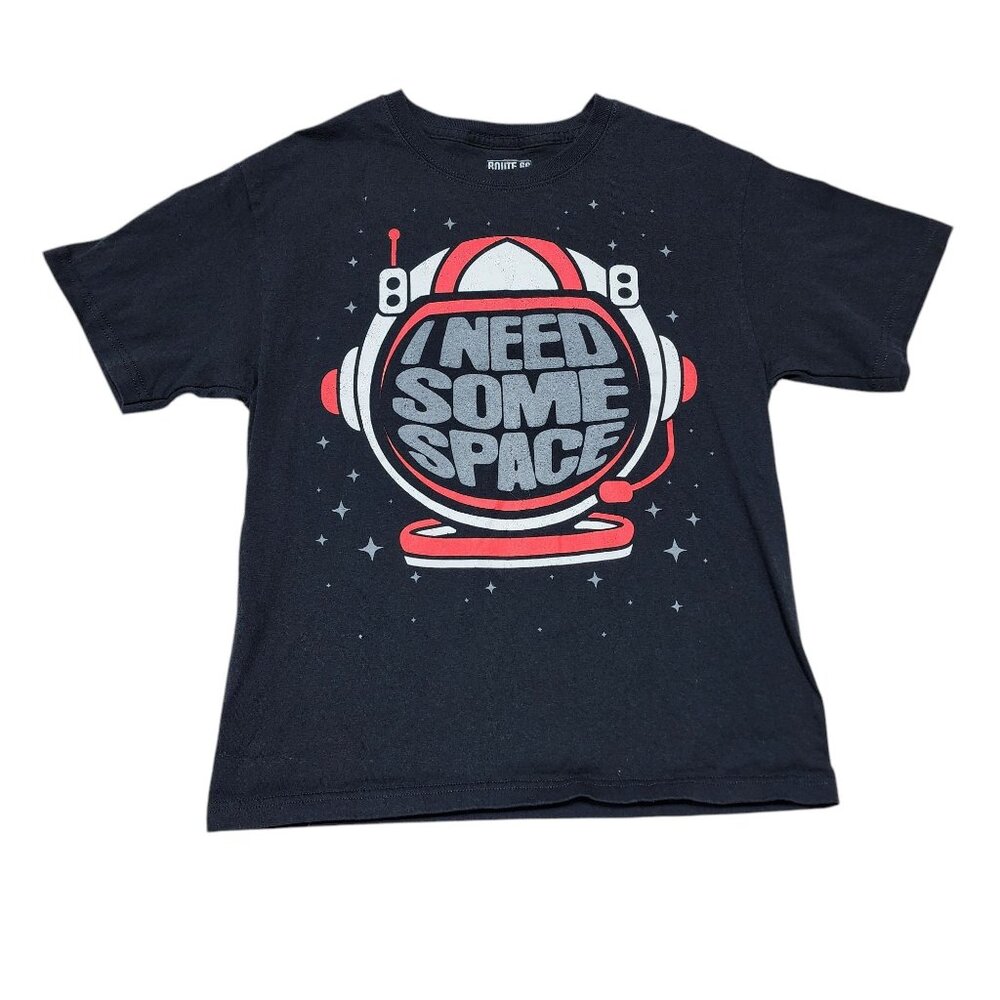 Route 66 Youth Tee Need Some Space Astronaut Graphic T-Shirt Black L 10/12
